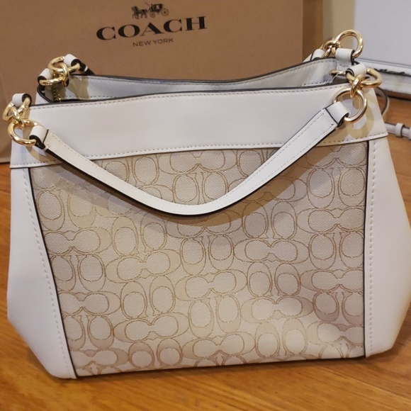 NWT Coach small Lexy Shoulder Bag, chalk - Picture 4 of 8